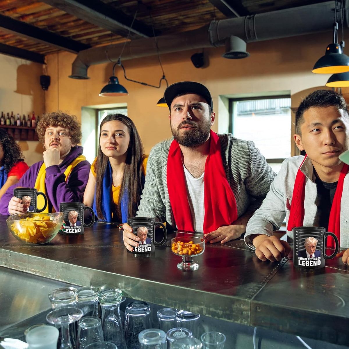 Trump Mugshot Prison Black Mug, Gift For Trump Fans, Election 2024