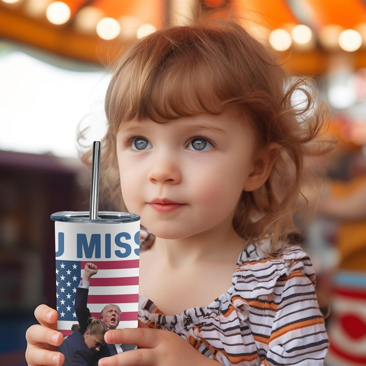 You Missed Me Bitch Skinny Tumbler, Trump Assassination, Election 2024