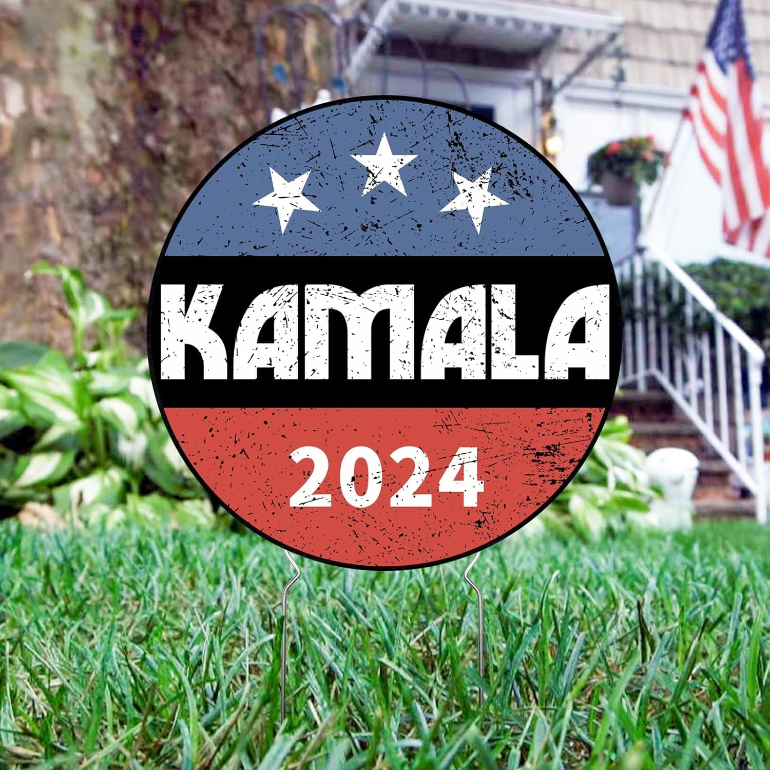 Kamala Harris 2024 Circle Yard Sign, Gift For Kamala Supporters, Election 2024