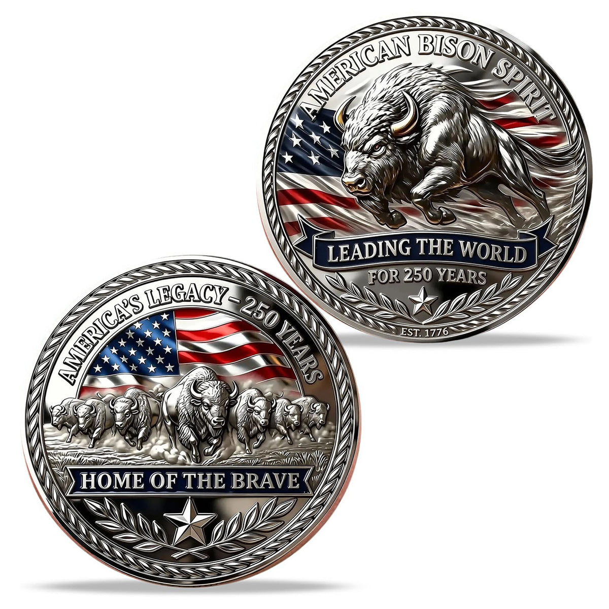 3D Embossed 250th Anniversary Coin, Commemorative Challenge Coin, Collectible Souvenir Gift, Limited Edition Coin