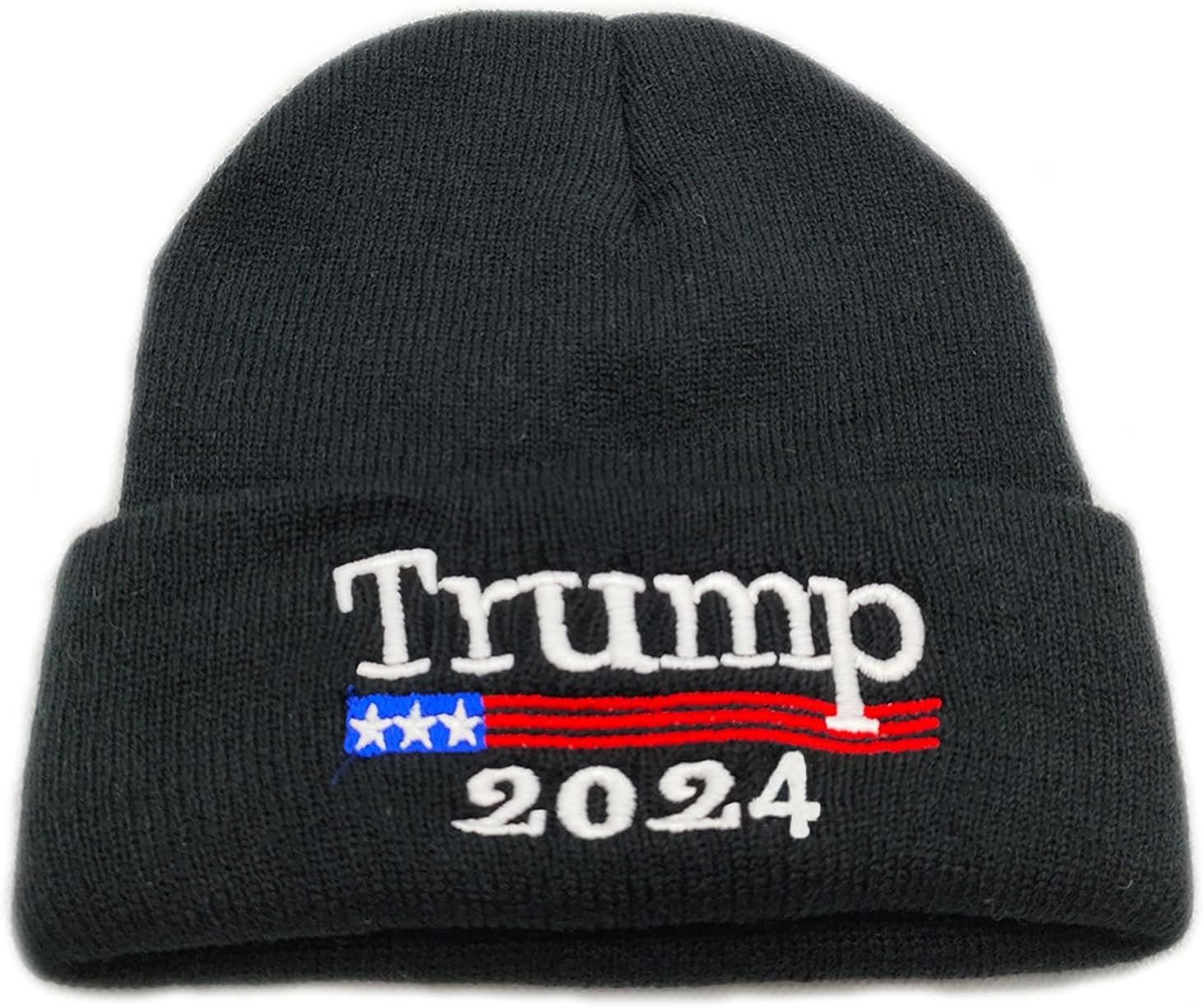 Trump 2024 Embroidered Beanie Hats, Gift For Trump Fans, Election 2024