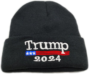 Trump 2024 Embroidered Beanie Hats, Gift For Trump Fans, Election 2024