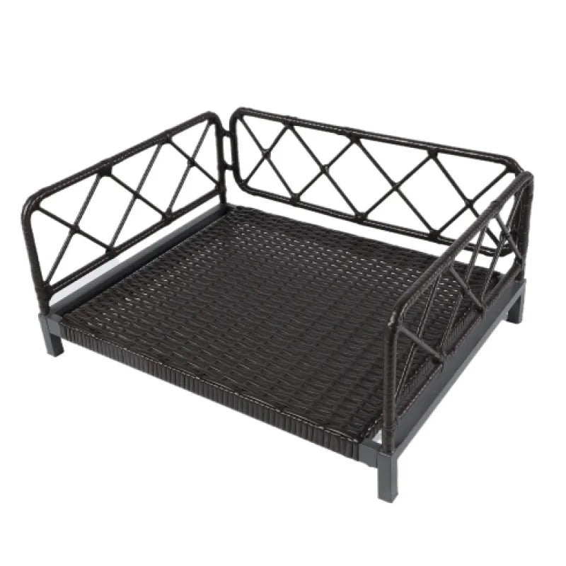 Wicker Pet Bed Rattan Dog Sofa Bed Outdoor Indoor Water Resistant, Pet Accessories, Products For Your Pet