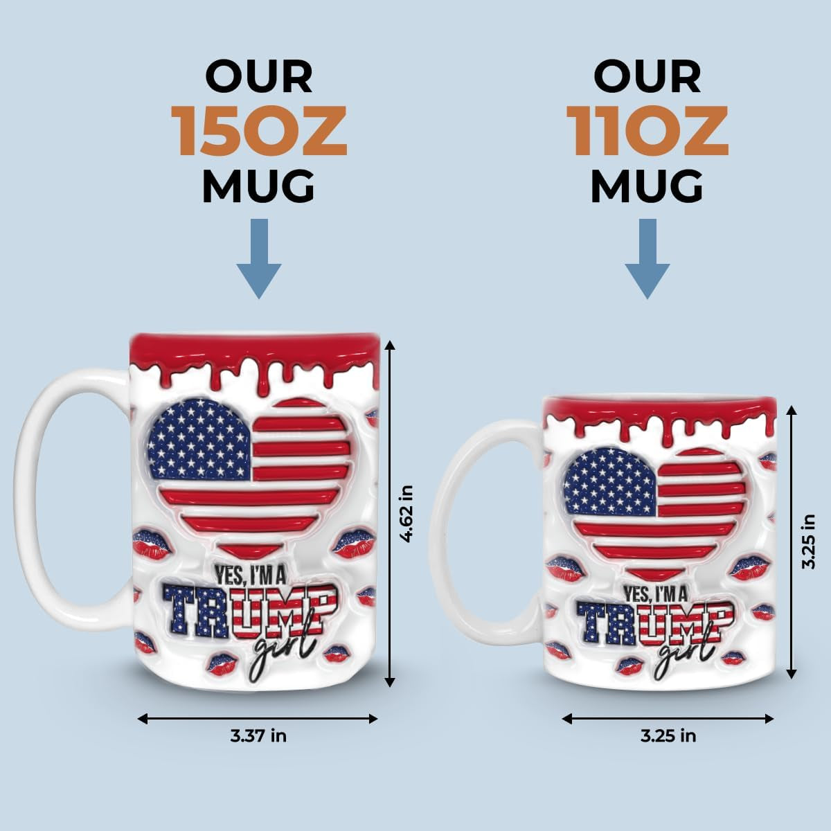 Trump 3D Inflated Mug, Gift For Trump Supporters, Election 2024