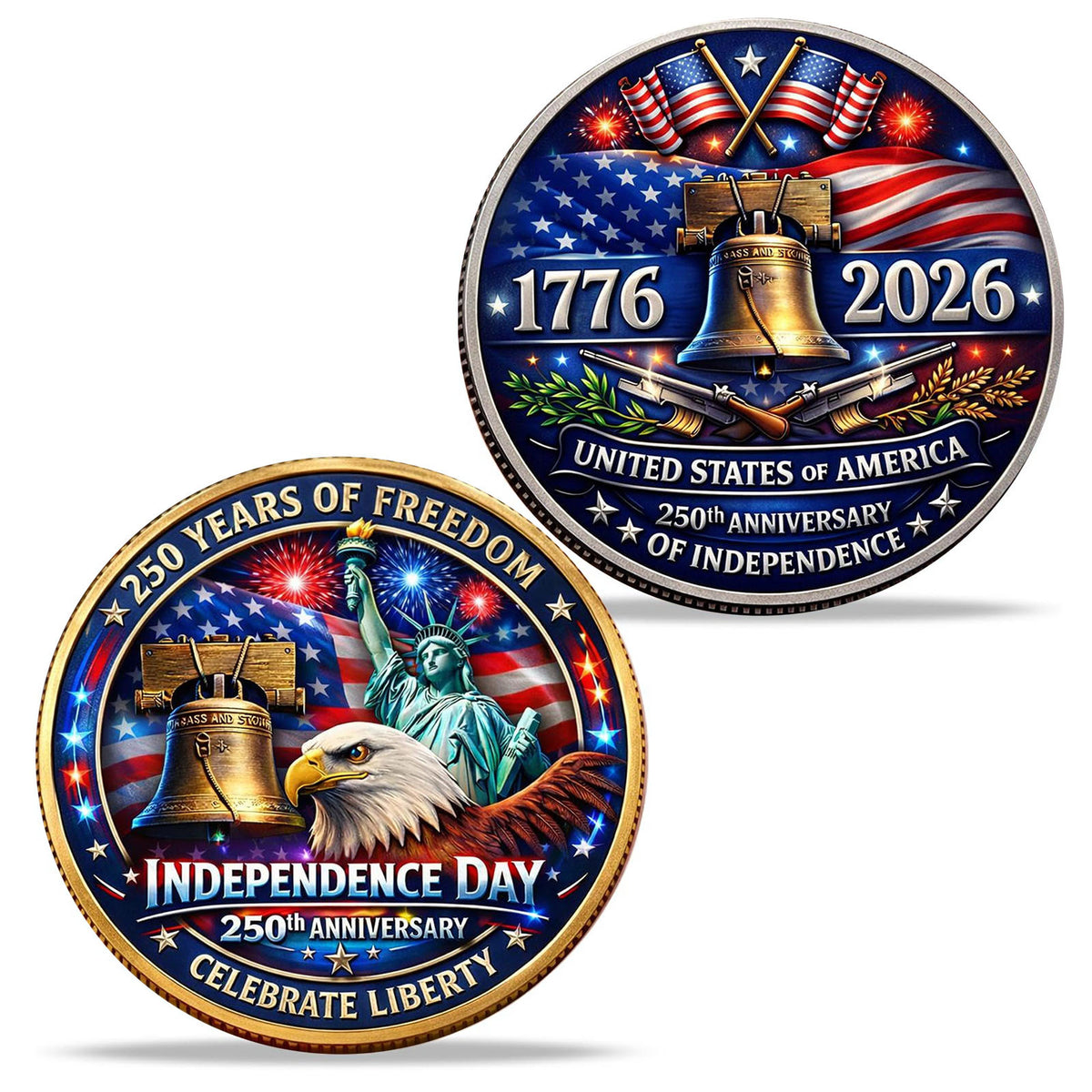 3D Embossed 250th Anniversary Coin, Commemorative Challenge Coin, Collectible Souvenir Gift, Limited Edition Coin