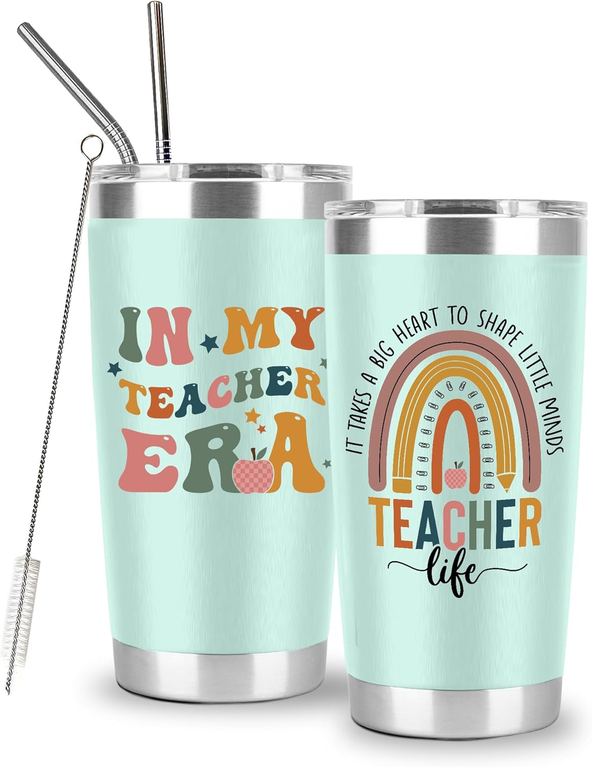 in My Teacher Era Cup Tumbler, Back To School Tumbler, Tumbler 20 Oz Gifts