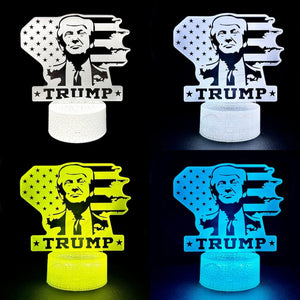 3D LED Night Light Trump 2024, Gift For Trump Fans, Election 2024