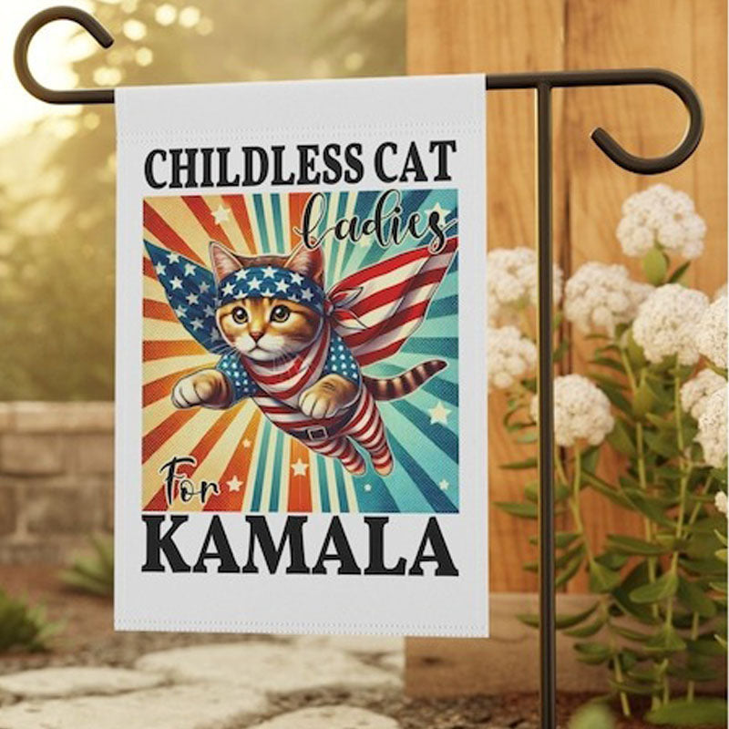 Childless Cat Lady Flag, Kamala Harris Flag, Gift For Kamala Harris Supporters, Election 2024