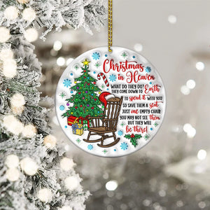 Christmas In Heaven 3D Inflated Ornament, Personalized Memorial Ornaments, Christmas Gifts