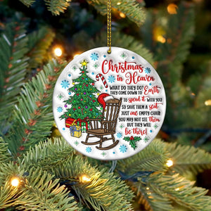 Christmas In Heaven 3D Inflated Ornament, Personalized Memorial Ornaments, Christmas Gifts