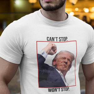 Can't Stop Won't Stop Failed Trump Assassination Shirt, Trump Survived Shooter, Trump Shirt, Election 2024