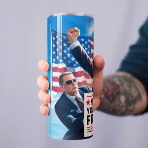 Not Today You Can't Kill Freedom, Trump Assassination Skinny Tumbler, Election 2024