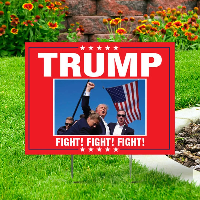 Trump Fist Pump Yard Sign, Trump Assassination, Trump Sign, Election 2024