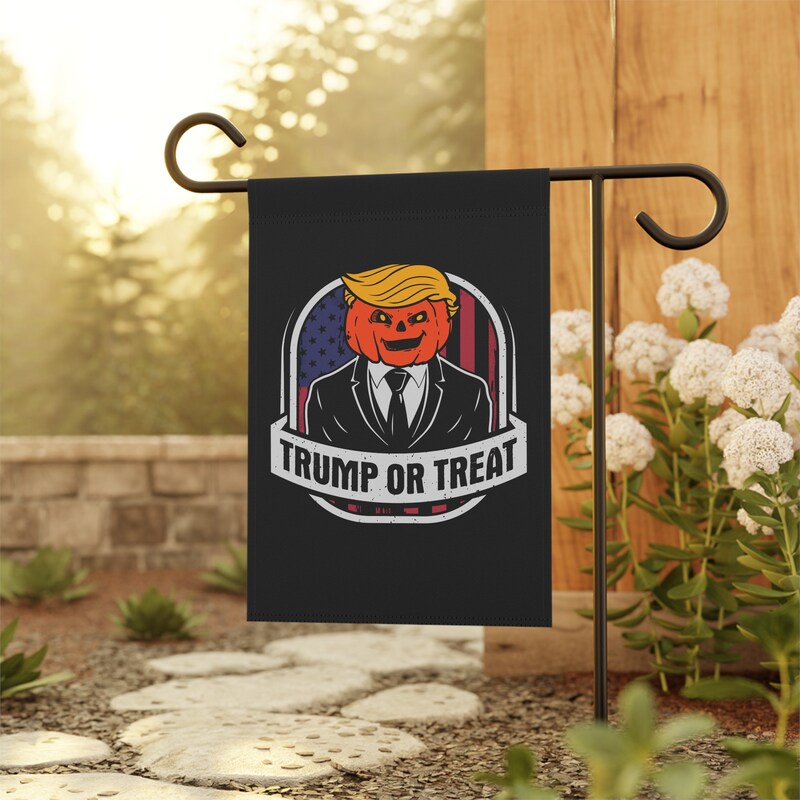 Halloween Trump Or Treat Flag, Gift For Trump Fans, Election 2024