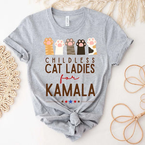 Childless Cat Ladies For Kamala, Personalized Kamala Harris Shirt, Gifts For Cat Lovers, Election 2024