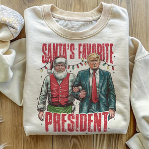 Trump Santa's Favorite President Shirt, Trump 2024, Gift For Trump Fans, Election 2024