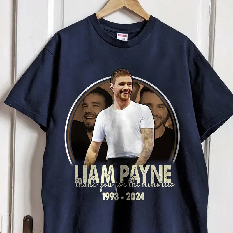 Thanks For Memories Liam Payne Dark Shirt, Rest in Music, Gift For Liam Payne Fans