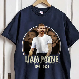 Thanks For Memories Liam Payne Dark Shirt, Rest in Music, Gift For Liam Payne Fans