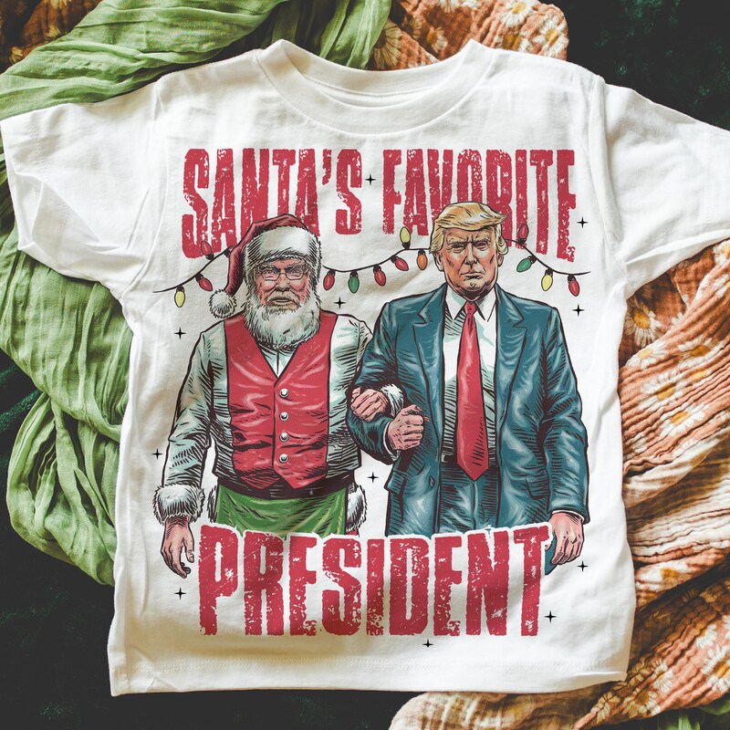 Trump Santa's Favorite President Shirt, Trump 2024, Gift For Trump Fans, Election 2024