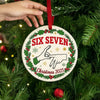 Six Seven 67 Christmas Ornament 2025  Ceramic Ornament Keepsake Gift for Friends, Family, Team Celebration