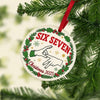 Six Seven 67 Christmas Ornament 2025  Ceramic Ornament Keepsake Gift for Friends, Family, Team Celebration