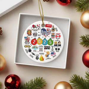 2025 Events Ornament, 2025 Year in Review, 2025 Christmas Ornament, Notable Events of 2025, 2025 Yearly Keepsake
