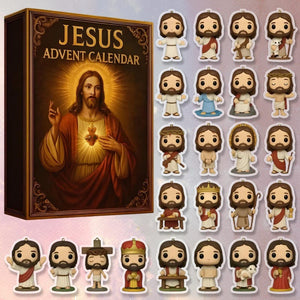 Jesus 24-day Advent Calendar 2025, God Christmas Mini Charms Set, Christian Gift for Family and Friends
