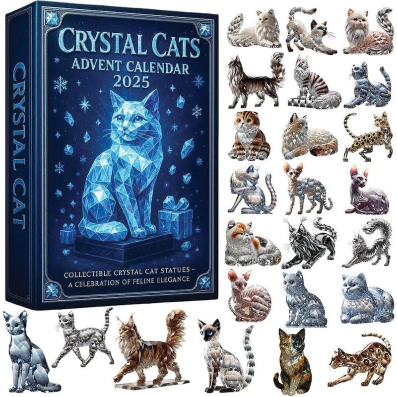Animal Set 24-day Advent Calendar 2025, Dogs, Cats, Horses, Christmas Gifts for Family Members & Friends