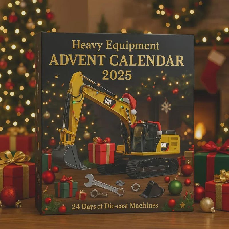 Vehicle Set 24-day Advent Calendar 2025, Firetrucks, Heavy Equipment, Cars, Planes, Christmas Gifts for Him, Sons, Grandsons