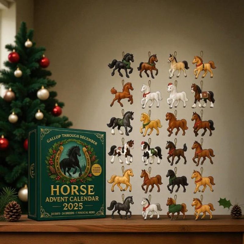 Animal Set 24-day Advent Calendar 2025, Dogs, Cats, Horses, Christmas Gifts for Family Members & Friends