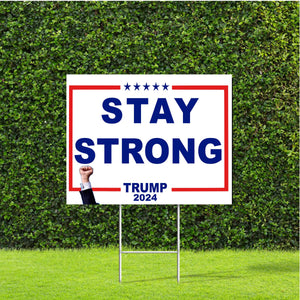 Yard Sign for Trump 2024: Stand Strong in Red, White & Blue