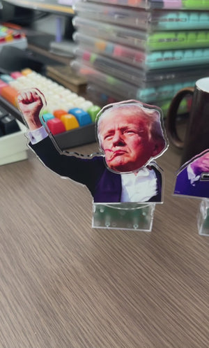 Custom Trump Photo Bobblehead, Head Shaking Acrylic Ornament, Funny Gift For Trump Fans, Election 2024