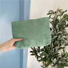 Custom Chenille Travel Makeup Bag, Personalized Corduroy Name Toiletry Bag, Gift For Her