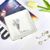 Custom Birth Flower Jewelry Dish, Personalized Name Trinket Dish, Birthday Gift for Her, Mother's Day Gift, Gift for Mom