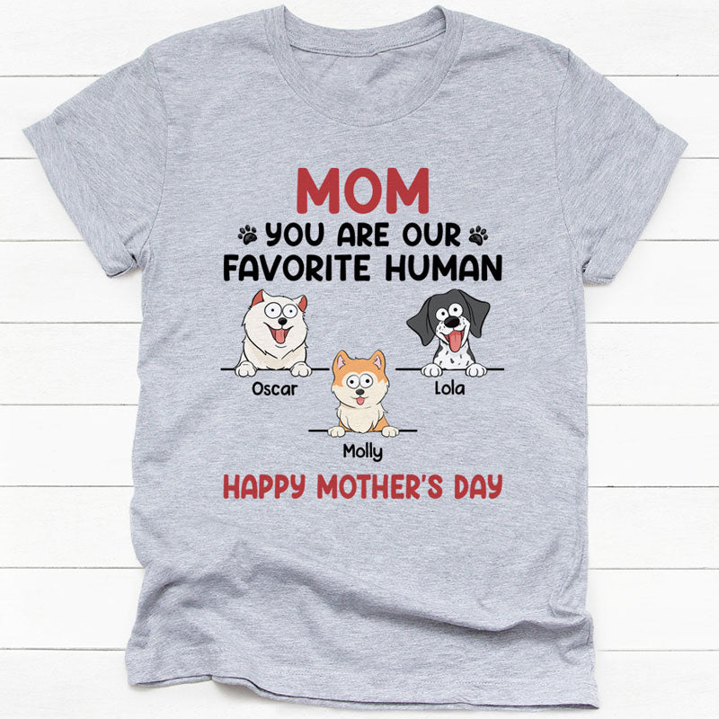 You Are My Favorite Human Pop Eyed, Personalized Shirt, Gifts For Dog Lovers, Custom Photo