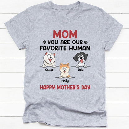You Are My Favorite Human Pop Eyed, Personalized Shirt, Gifts For Dog Lovers, Custom Photo