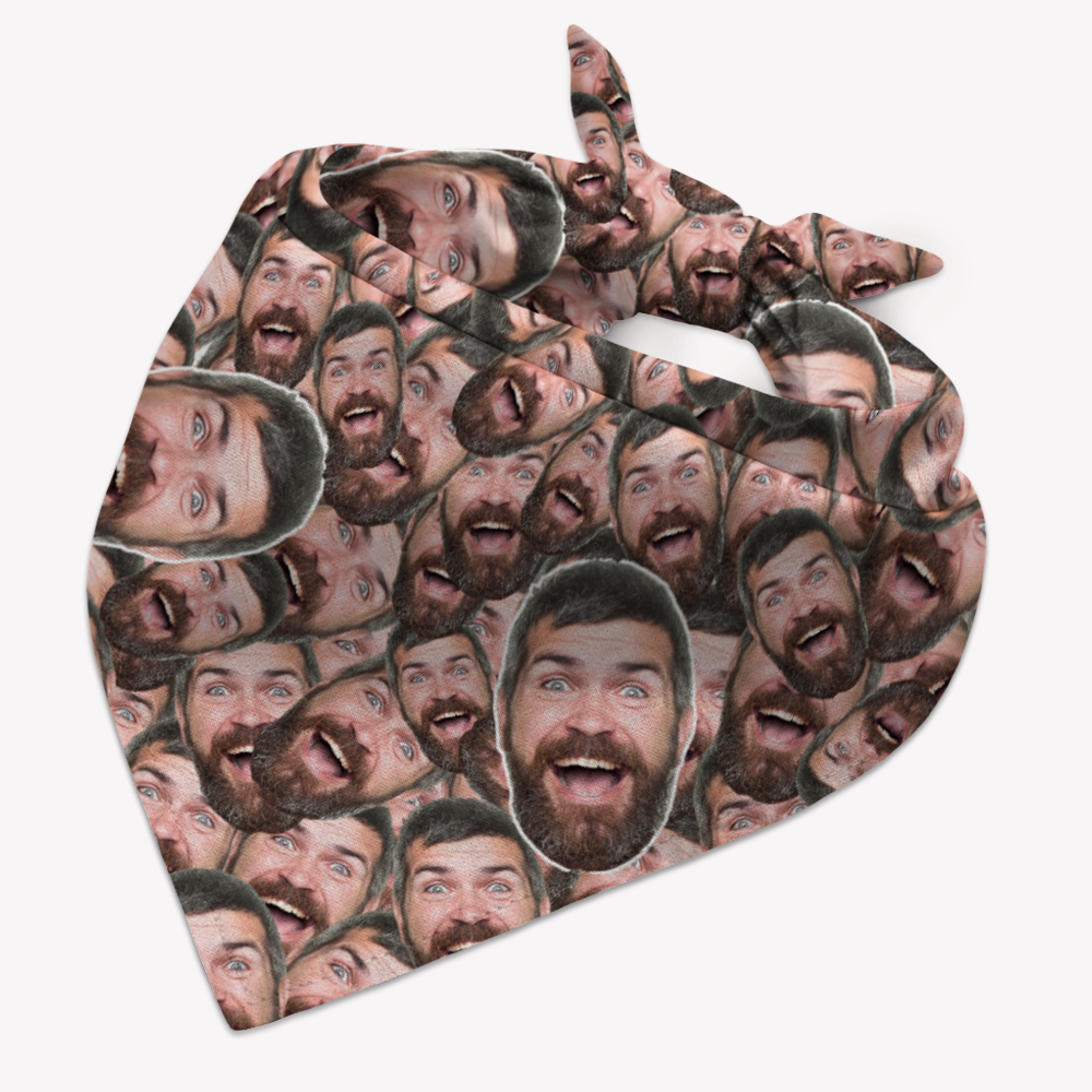 Multi Face Portrait Bandana, Personalized Bandana, Custom Photo