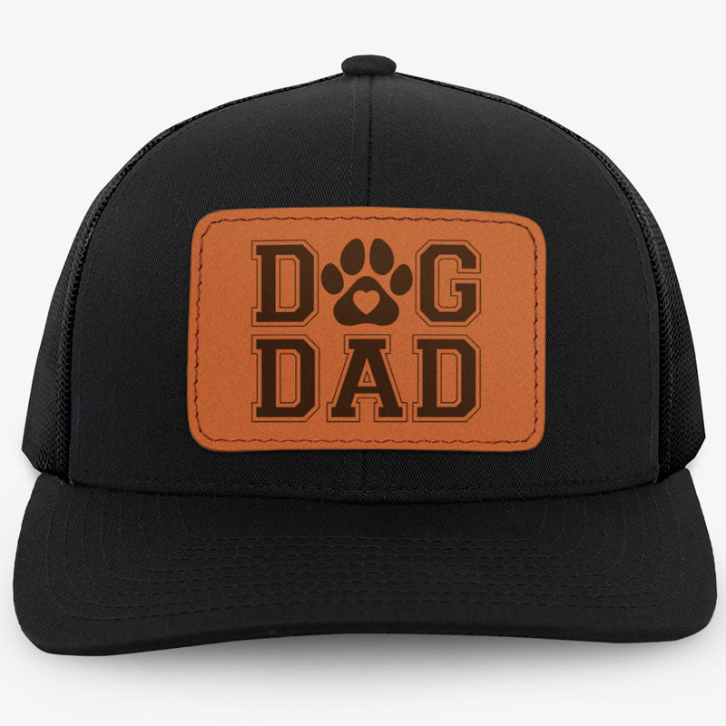 Dog Dad Hat, Leather Patch Hat, Gift For Dog Dad