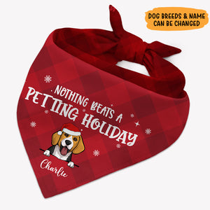 Nothing Beats A Petting Holiday, Personalized Bandana, Gift For Pet, Custom Dog Lovers Gifts, Custom Photo