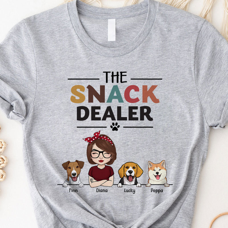 The Snack Dealer, Personalized Shirt, Funny Gifts For Dog Lovers
