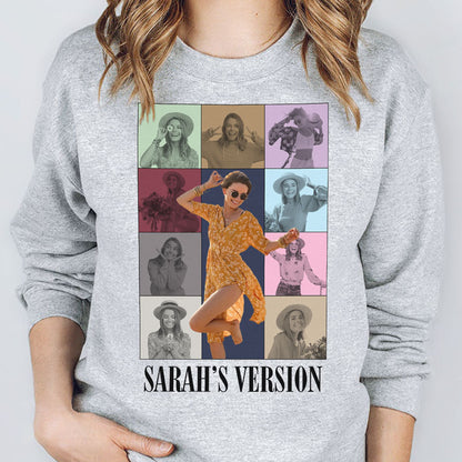 Personalized dog sweatshirt, gift for dog lovers - Eras Tour style, custom photo, custom crew neck sweater