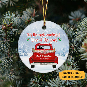 It's The Most Wonderful Time, Personalized Christmas Ornaments, Custom Holiday Decoration