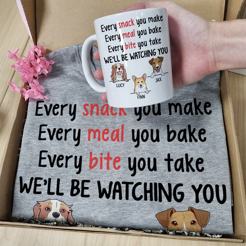 Gift Box Every Snack You Make, Personalized Shirt And Mug, Gifts For Dog Lovers