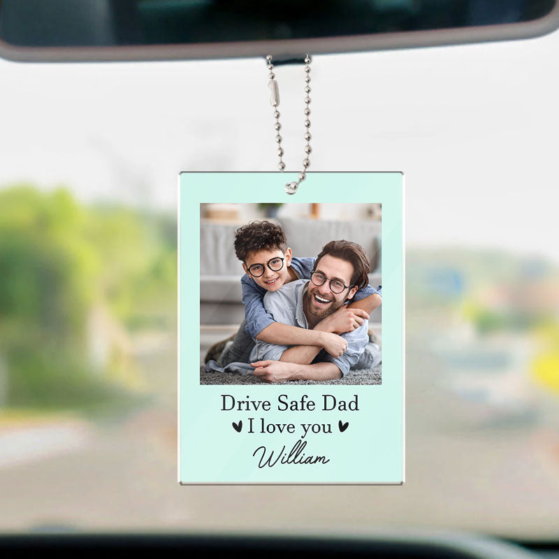 Drive Safe Daddy, Personalized Air Freshener, Car Accessories, Custom Photo