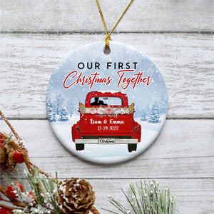 Our First Christmas Together, Personalized Christmas Ornaments, Custom Holiday Decoration