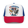 Red White And Feral, Racoon Merica Cap Trucker Hat, July 4th, Personalized Cap