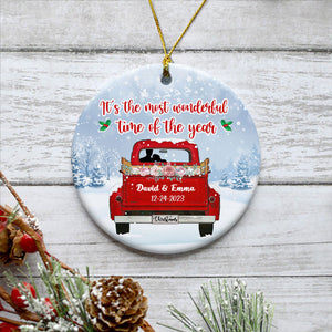 It's The Most Wonderful Time, Personalized Christmas Ornaments, Custom Holiday Decoration
