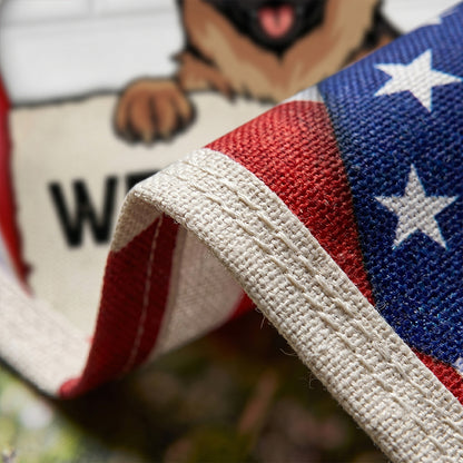 Welcome To The Dog House, Personalized Garden Flags, Gifts For Dog Lovers, Custom Photo