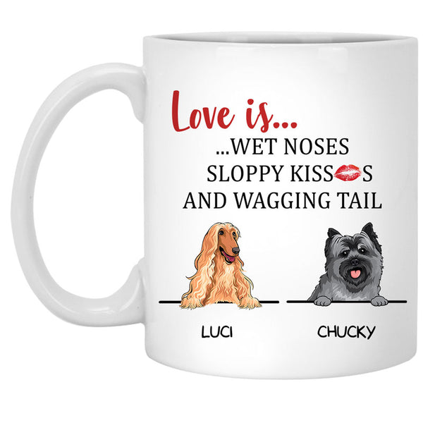 Noses Kisses Tail, Funny Personalized Coffee Mug, Custom Gift for Dog -  PersonalFury