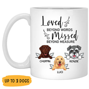 Missed Beyond Measure, Custom Memorial Dogs Mug, Personalized Gifts for Dog Lovers